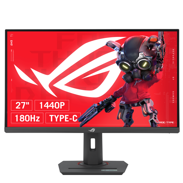 ASUS ROG Strix XG27ACS 27" USB Type-C Gaming Monitor - WQHD (2560x1440), 180Hz (Above 144Hz), 1ms(GTG), Fast IPS, ELMB-SYNC, ADAPTIVE-SYNC, USB Type-C, G-SYNC, DisplayWidget Center, Tripod Socket, HDR