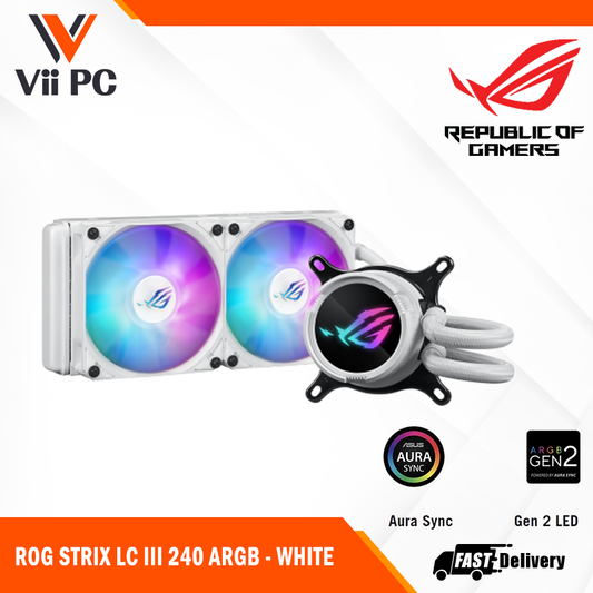 ASUS ROG Strix LC III 240 ARGB White Edition All-in-one CPU Liquid Cooler