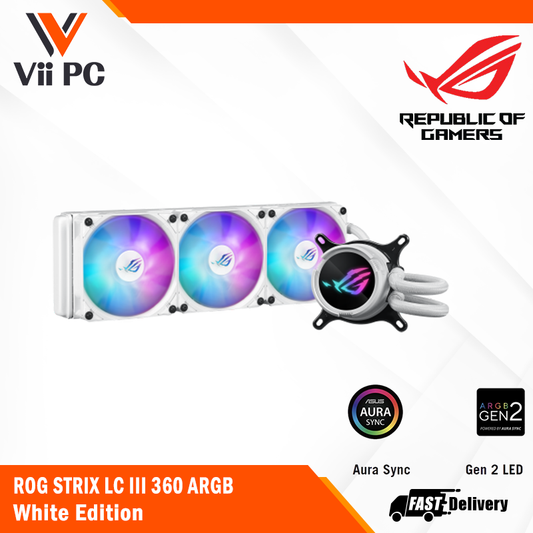 ASUS ROG Strix LC III ARGB all-in-one CPU liquid cooler - White