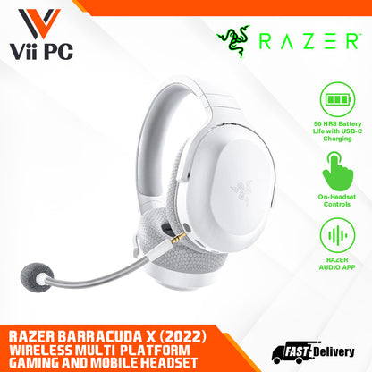 RAZER Barracuda X (2022) - Wireless Multi-Platform Gaming and Mobile Headset (Black/Mercury White/Quartz Pink) - FRML Packaging