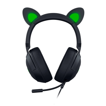 RAZER Kraken Kitty V2 Pro - Wired RGB Headset with Interchangeable Ears (Black/Quartz) - FRML Packaging