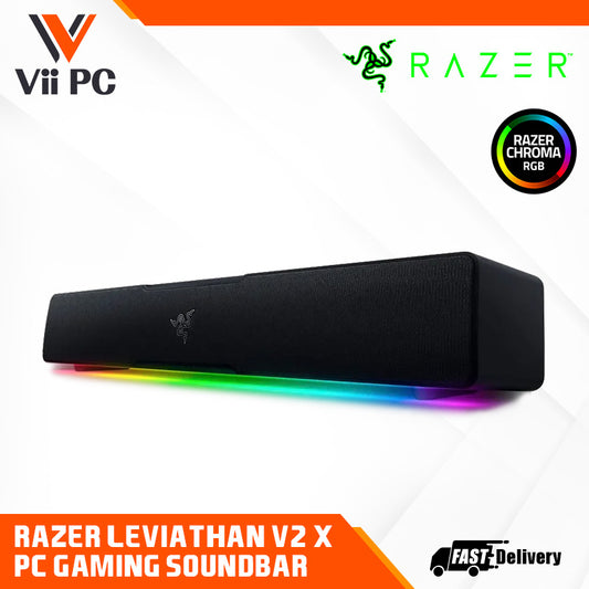 RAZER Leviathan V2 X - PC Gaming Soundbar (Full-Range Drivers, Powered by RAZER CHROMA™ RGB, Compact, USB Type C) - FRML Packaging