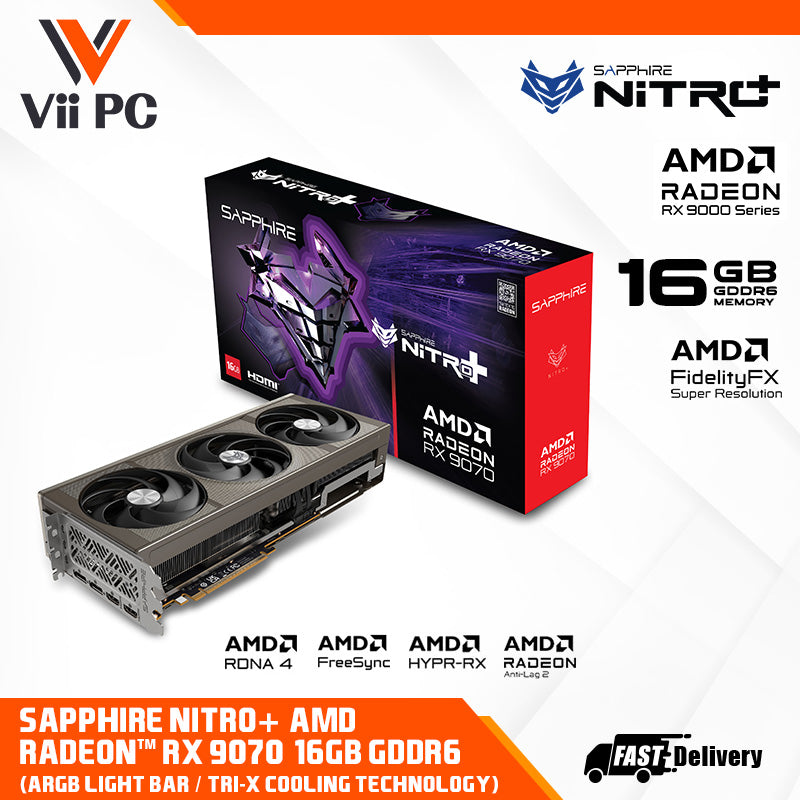 SAPPHIRE NITRO+ AMD Radeon™ RX 9070 16GB GDDR6 Graphics Card