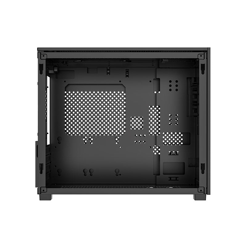 Montech SKY ONE MINI mATX Mid Tower Case (Black/White) - 3x High Performance Fans, Tempered Glass Side Panel, Front ARGB LED Strip