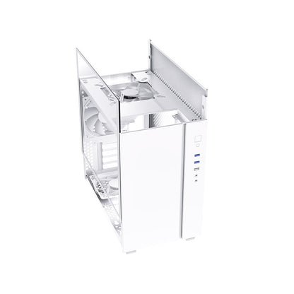 Montech SKY ONE MINI mATX Mid Tower Case (Black/White) - 3x High Performance Fans, Tempered Glass Side Panel, Front ARGB LED Strip