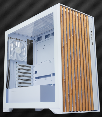 Tecware High Airflow ATX TG Case with 4 Fans Case - Black/White