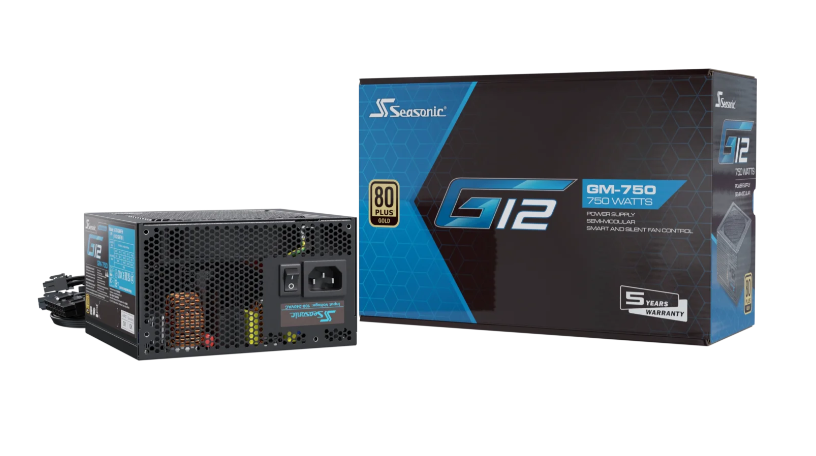 Seasonic G12 GM-750 or GM-850 (ATX2.4) 80 Plus® Gold Power Supply - Semi-Modular / Silent Fan (5 Year Warranty)