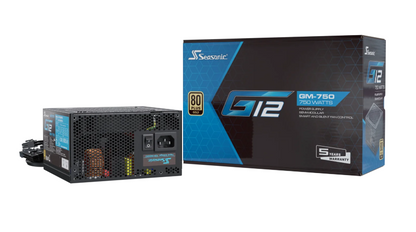 Seasonic G12 GM-750 or GM-850 (ATX2.4) 80 Plus® Gold Power Supply - Semi-Modular / Silent Fan (5 Year Warranty)