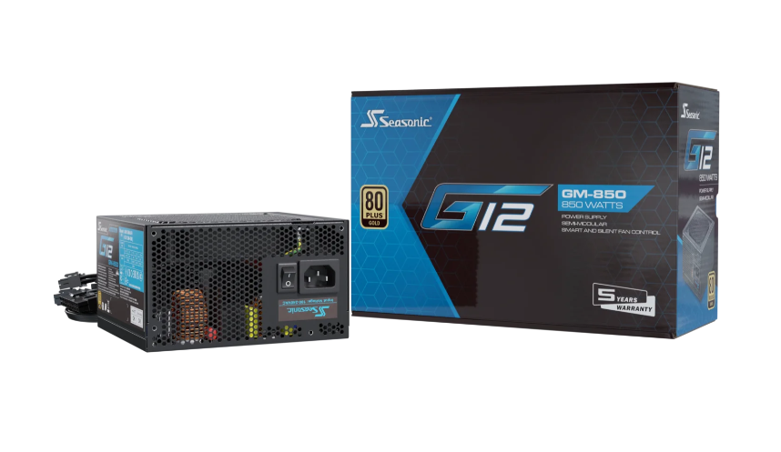 Seasonic G12 GM-750 or GM-850 (ATX2.4) 80 Plus® Gold Power Supply - Semi-Modular / Silent Fan (5 Year Warranty)