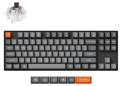 Keychron K8 Max QMK Wireless Mechanical Keyboard - Keychron Super (Red/Brown/Banana)