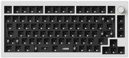Keychron Q1 Max QMK/VIA Wireless Custom Mechanical Keyboard Barebone Knob - Black/White