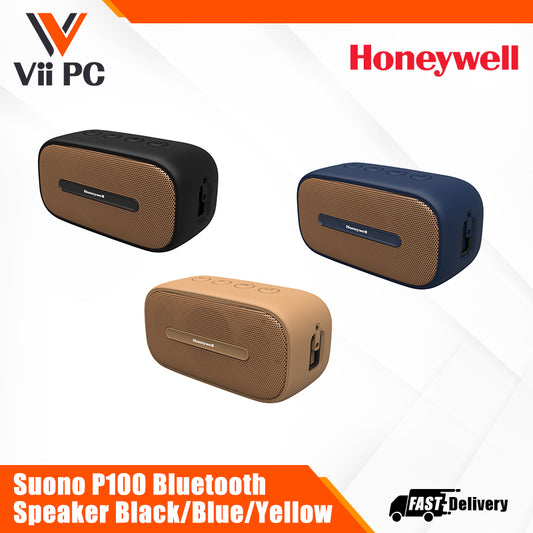 Honeywell Suono P100 Bluetooth Speaker – Black/Blue/Yellow Platinum Series/1 Year Warranty