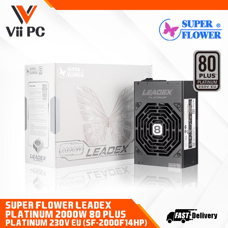 Super Flower Leadex Platinum 2000W 80 Plus® Platinum Full Modular Power Supply (SF-2000F14HP) - Best for Nvidia 4090 series, Perfect For Professional & High Performance Gaming System