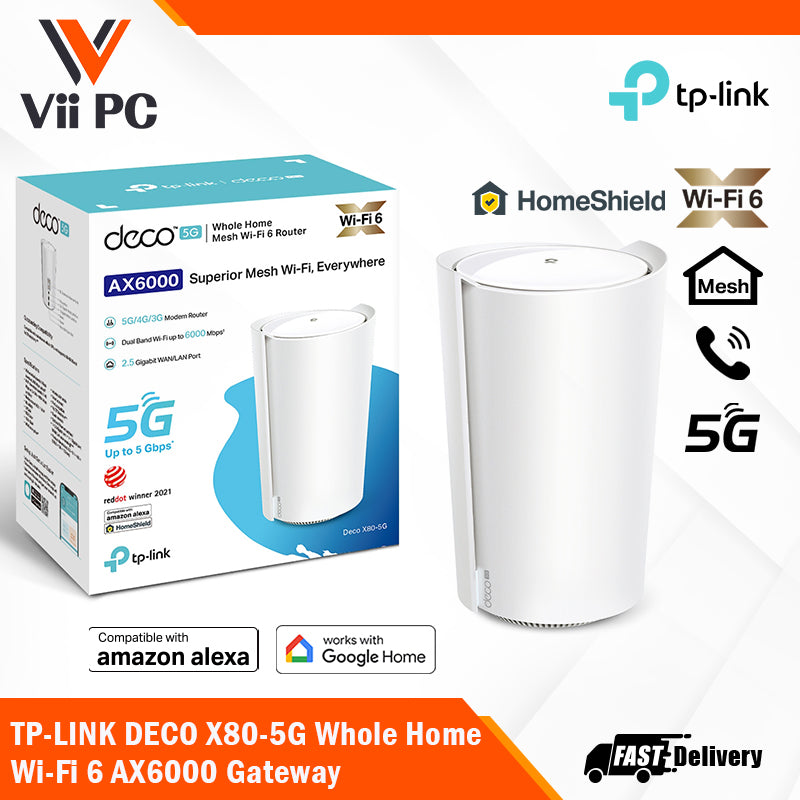 TP-LINK DECO X80-5G Whole Home Wi-Fi 6 AX6000 Gateway