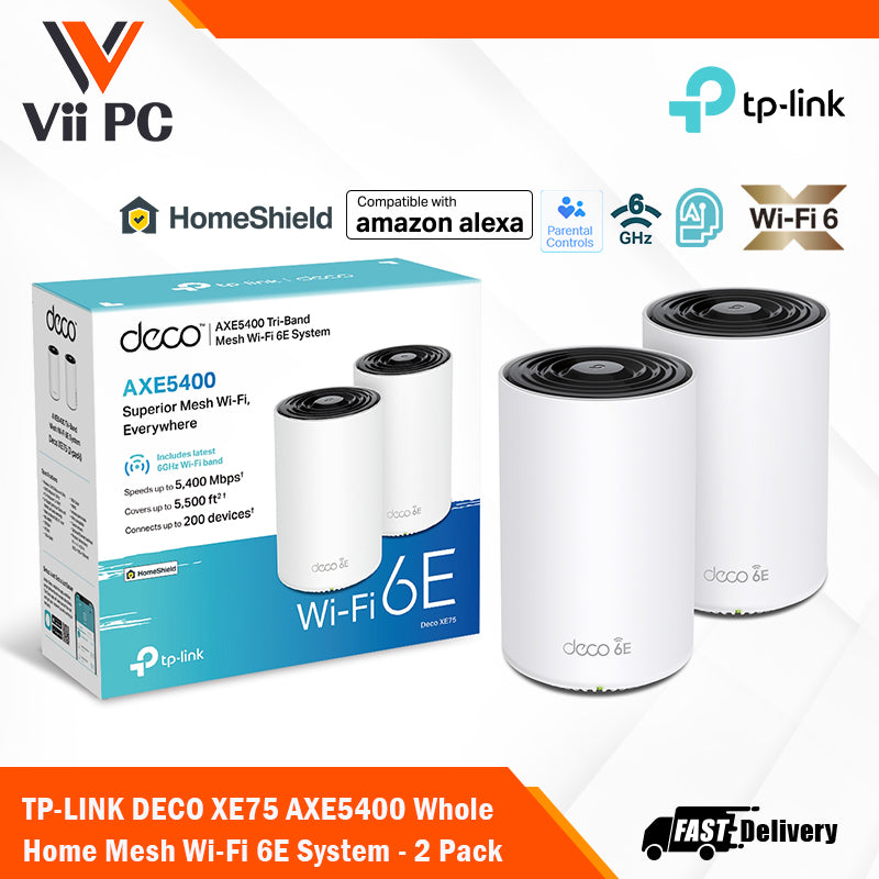 TP-LINK DECO XE75 AXE5400 Tri-Band Mesh Wi-Fi 6E System - 1/2/3 Pack