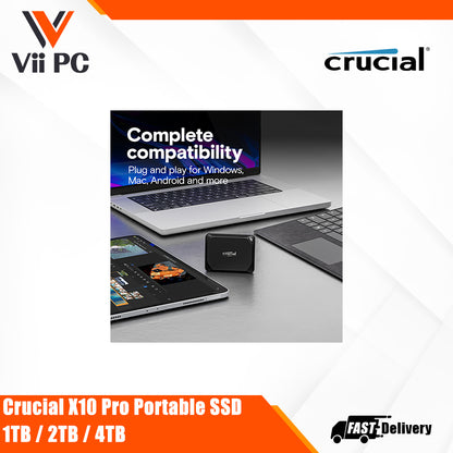 Crucial X10 Pro Portable SSD 1TB / 2TB / 4TB
