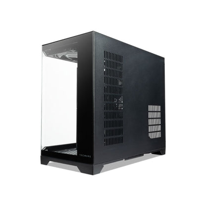 TECWARE VX TRINITY M Triple Tempered Glass mATX Case with 6 Omni Link ARGB Fans - Black/White