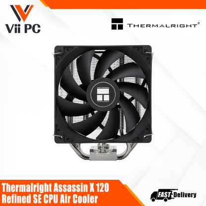Thermalright Assassin X 120 Refined SE CPU Cooler - High-Performance Single Tower Design with Dual Fans for Optimal Cooling