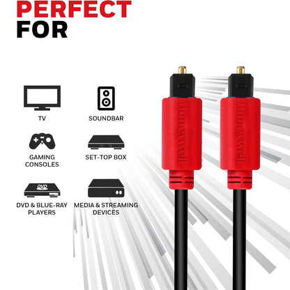 Honeywell Digital optical Cable 2 Mtr (TosLink) Value Series/3 Years Warranty