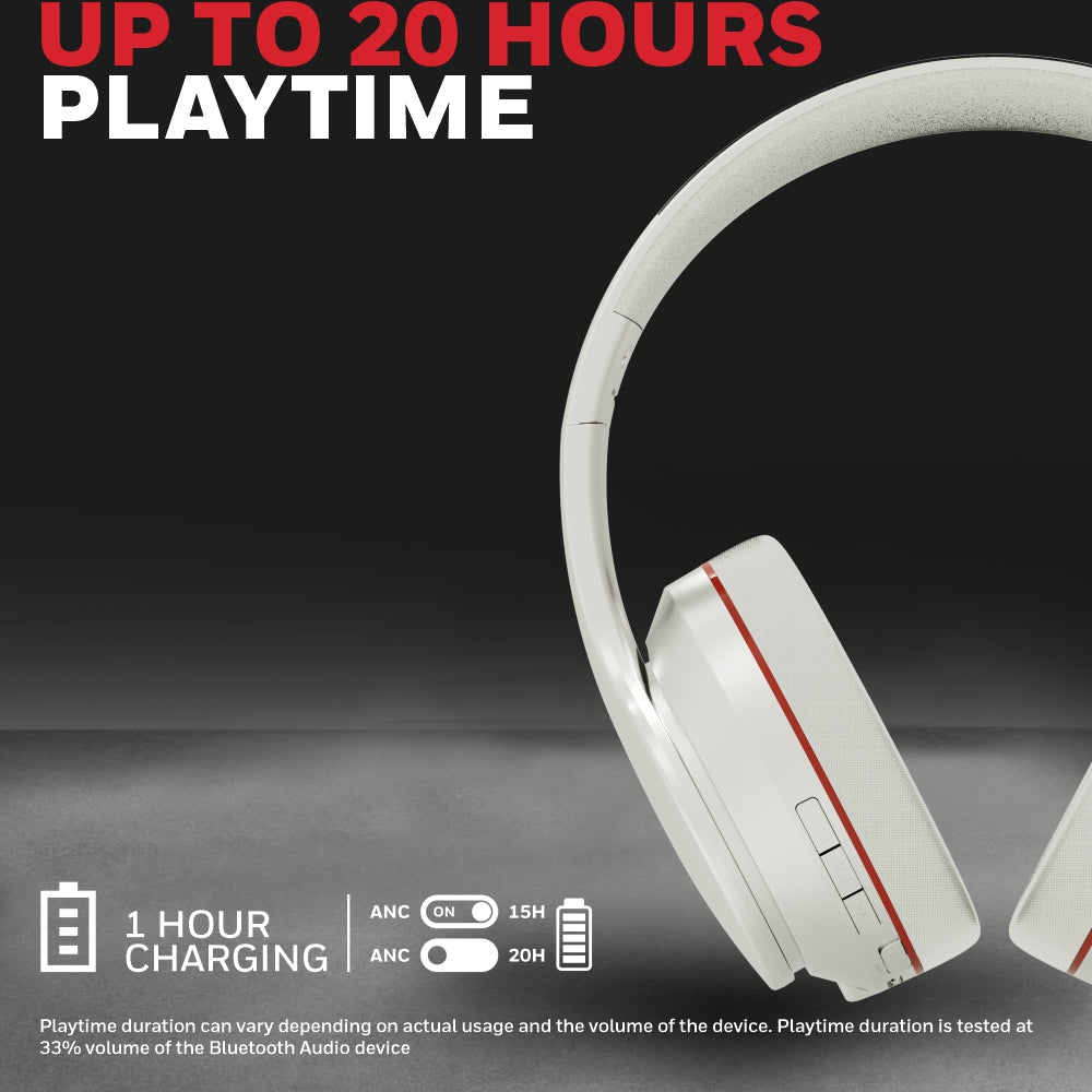 Honeywell Trueno U10 ANC Bluetooth Headphones - Grey/Silver Ultimate Series/1 Year Warranty