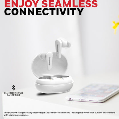 Honeywell Trueno U5000 Truly Wireless ANC Earbuds - White/Black/Blue Ultimate Series/1 Year Warranty