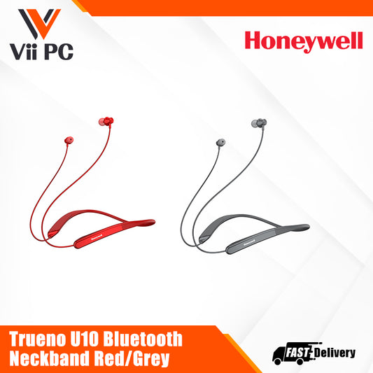 Honeywell Trueno U10 Bluetooth Neckband – Red/Grey Ultimate Series/1 Year Warranty