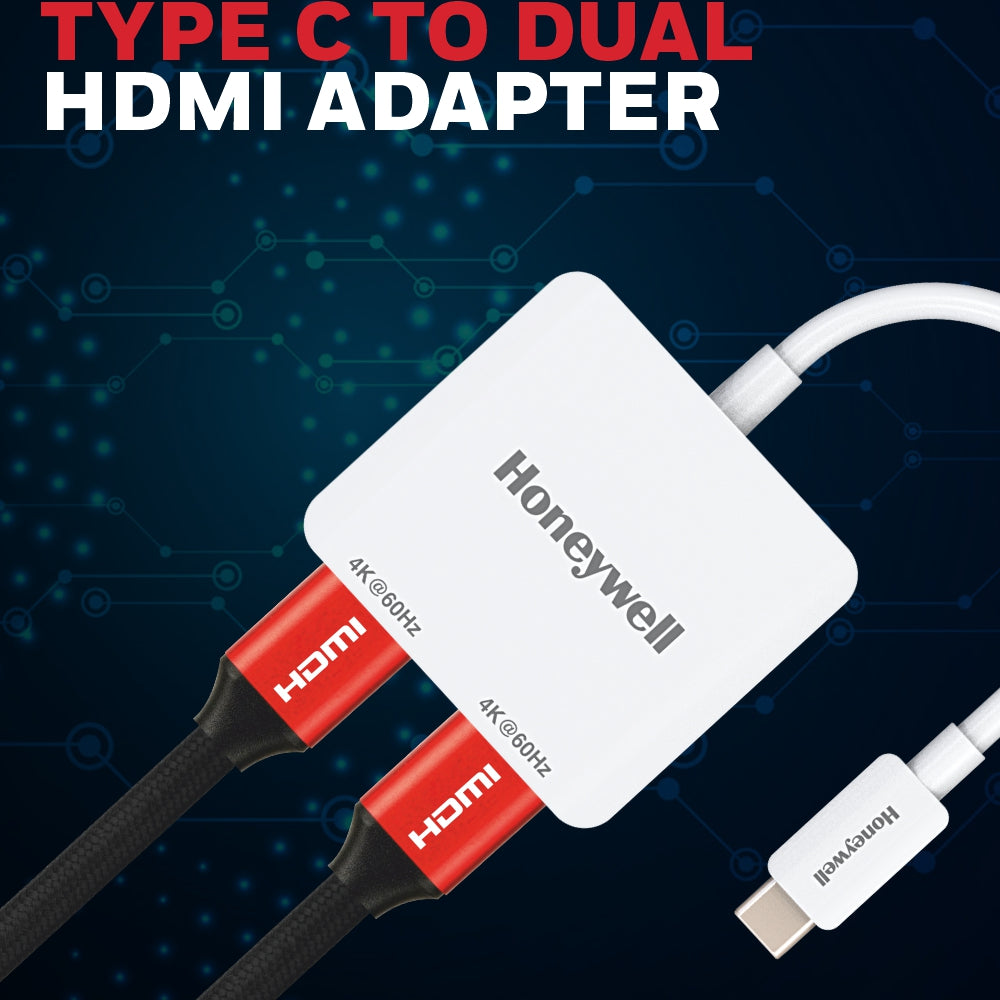 Honeywell Type C To Dual HDMI Adapter Platinum Series/3 Years Warranty