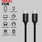 Honeywell Type C to Type C USB 3.1 Cable 1.8mtr Platinum Series/1 Year Warranty - BLACK