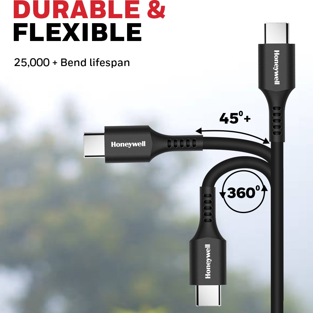 Honeywell Type C to Type C Cable 1.8mtr Platinum Series/1 Year Warranty - BLACK