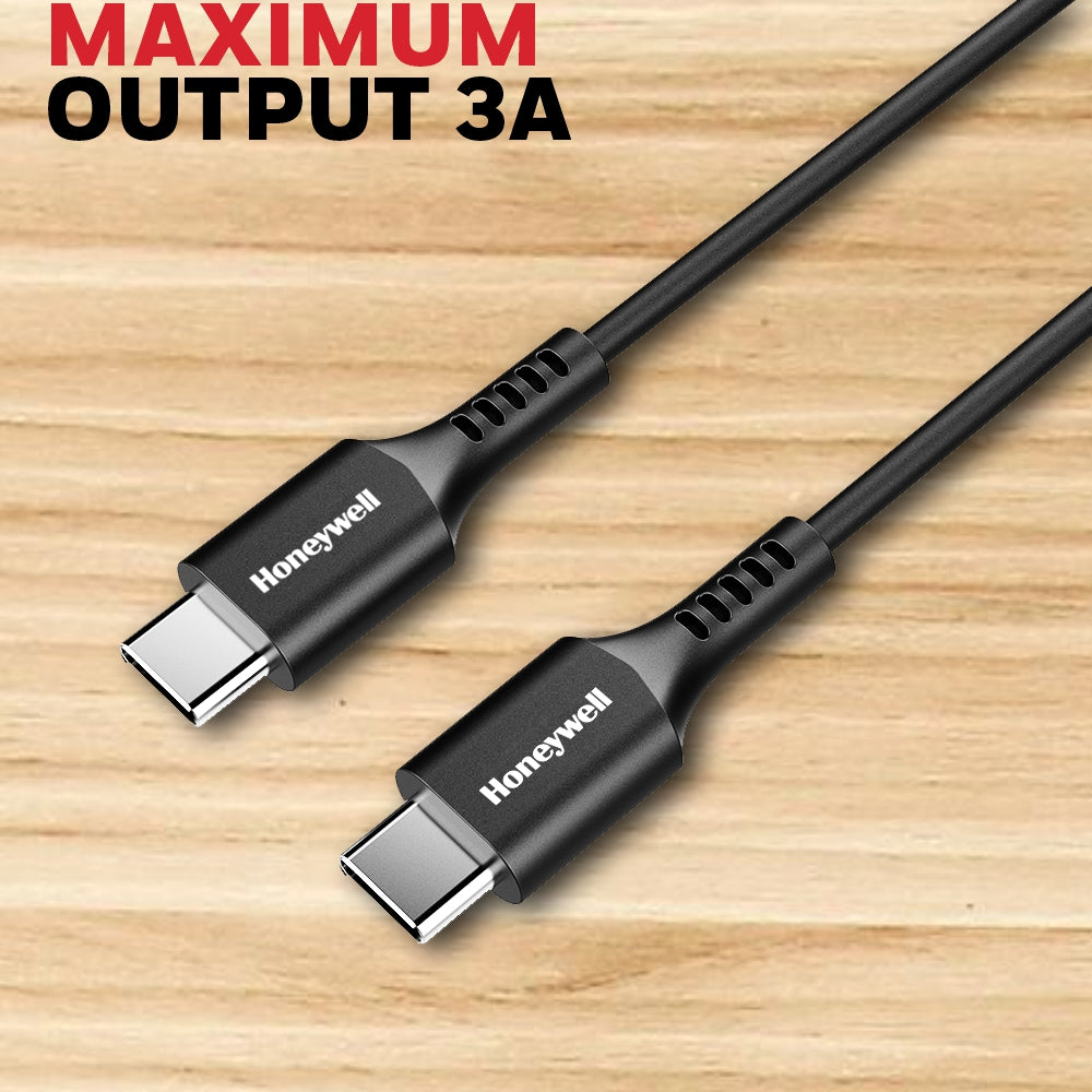 Honeywell Type C to Type C Cable 1.8mtr Platinum Series/1 Year Warranty - BLACK
