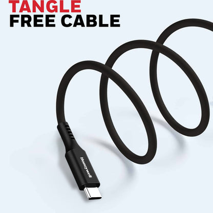 Honeywell USB 2.0 TO TYPE C CABLE 1.8 Meter - Black (Silicone Cable) Platinum Series / 1 Year Warranty