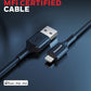 Honeywell USB TO LIGHTNING CABLE Sync & Charge 1.8 Meter (Silicone Cable) Platinum Series / 1 Year Warranty - Black/White