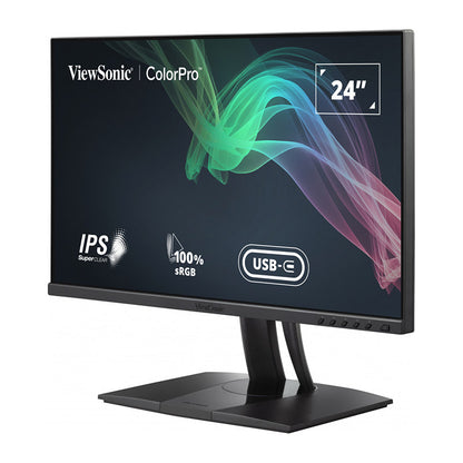 ViewSonic VP2456 24" 1080p IPS Monitor with Ultra-Thin Bezels, Color Accuracy, Pantone Validated, HDMI, DisplayPort and USB C for Professional Home and Office