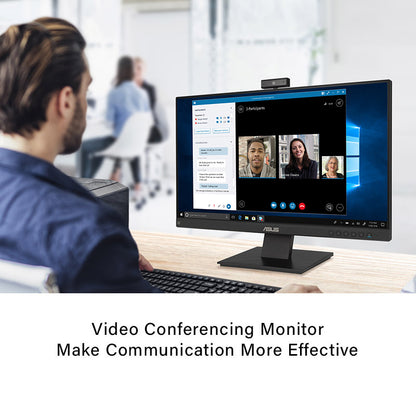 ASUS BE24EQK Business Monitor - 23.8" FHD, IPS, Frameless, adjustable 2MP FHD Webcam, Mic Array, Flicker free, Low Blue Light, HDMI