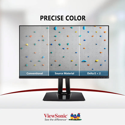 ViewSonic VP2756-2K 27" IPS 1440p Ergonomic Monitor with Ultra-Thin Bezels, Color Accuracy, Pantone Validated, HDMI, DisplayPort and USB C for Professional Home and Office