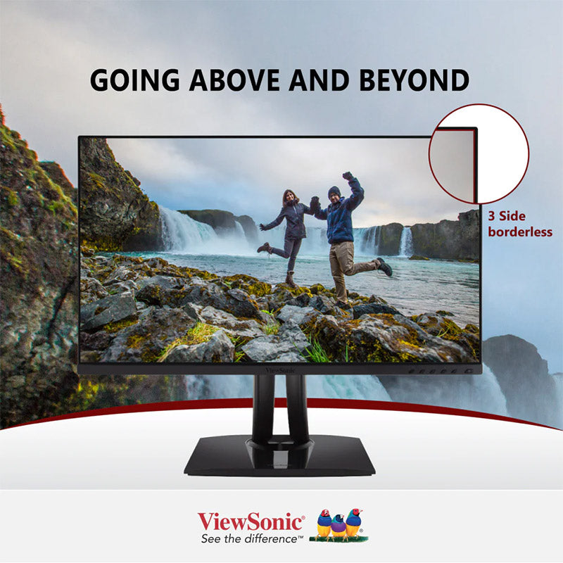 ViewSonic VP2756-2K 27" IPS 1440p Ergonomic Monitor with Ultra-Thin Bezels, Color Accuracy, Pantone Validated, HDMI, DisplayPort and USB C for Professional Home and Office