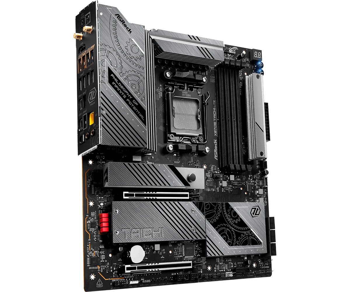 ASROCK X870E Taichi Lite AM5 Ryzen™ 9000 Series Processors, DDR5 WIFI7 E-ATX Gaming Motherboard