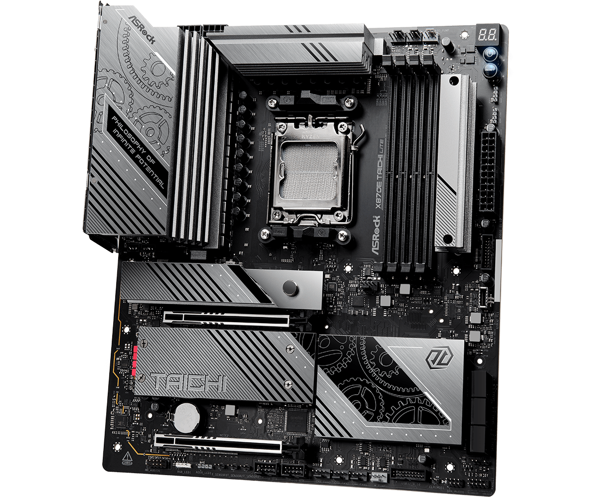 ASROCK X870E Taichi Lite AM5 Ryzen™ 9000 Series Processors, DDR5 WIFI7 E-ATX Gaming Motherboard