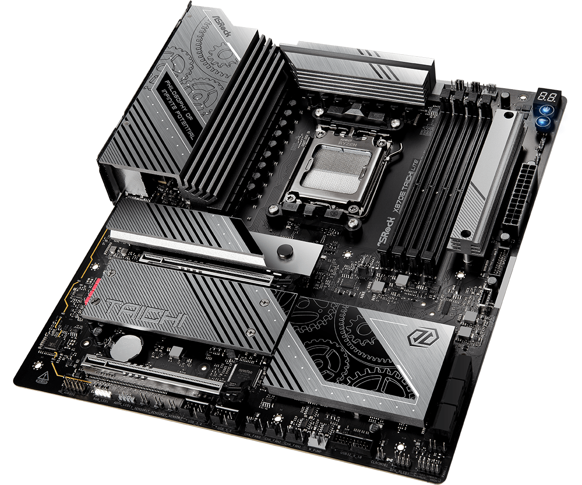 ASROCK X870E Taichi Lite AM5 Ryzen™ 9000 Series Processors, DDR5 WIFI7 E-ATX Gaming Motherboard