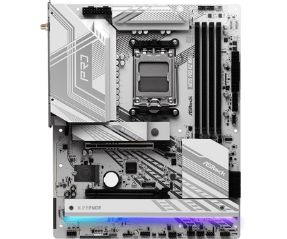 ASROCK X870 PRO RS WIFI AMD Ryzen 9000 Series DDR5 Gaming Motherboard - White
