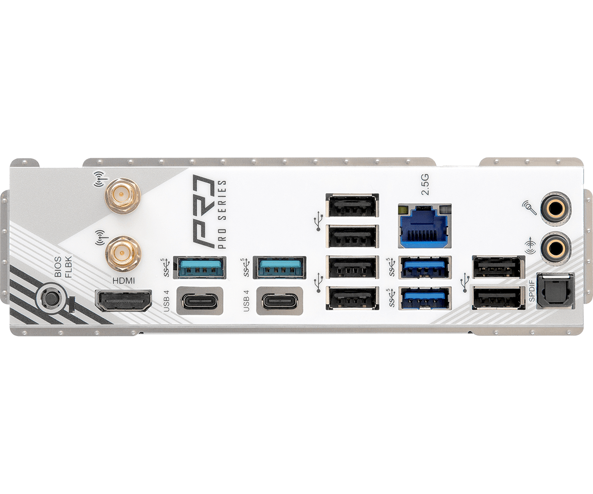 ASROCK X870 PRO RS WIFI AMD Ryzen 9000 Series DDR5 Gaming Motherboard - White