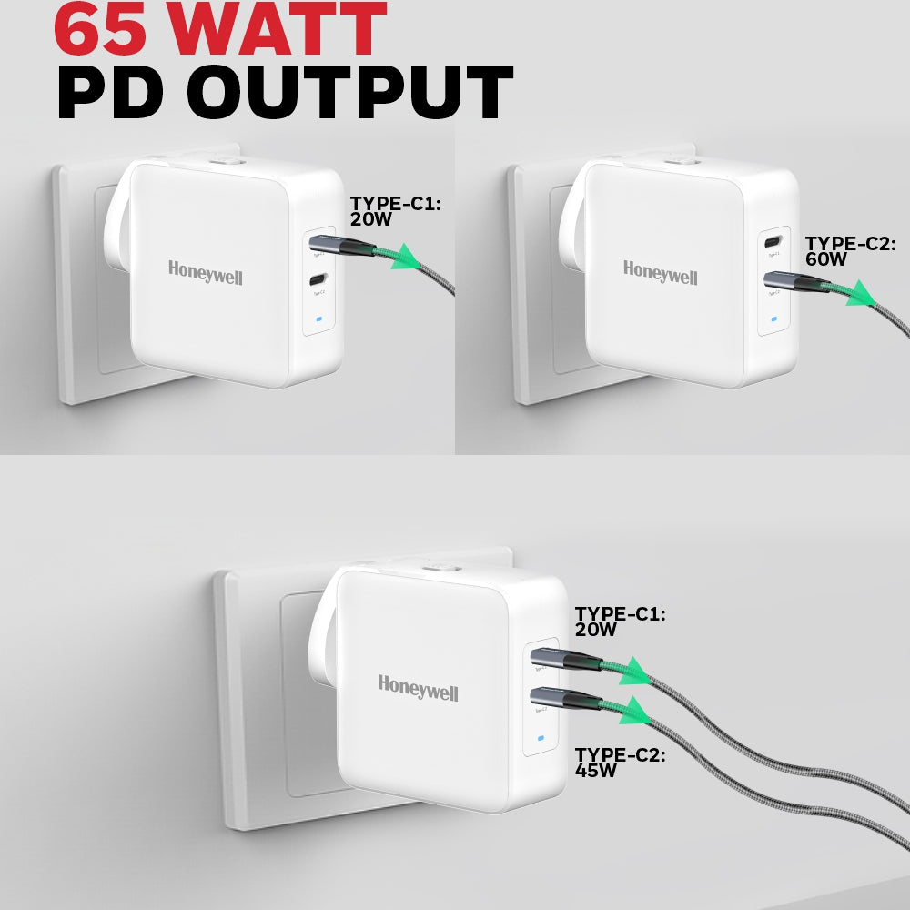 Honeywell Zest Charger – GaN 65W Ultimate Series/3 Years Warranty
