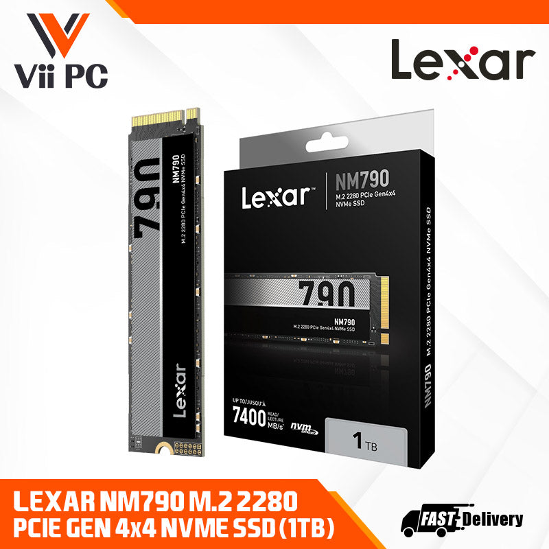 Lexar NM790 1TB or 2TB or 4TB SSD, M.2 2280 PCIe Gen4x4 NVMe 1.4