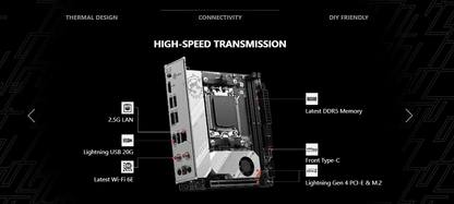 MSI MPG B650I EDGE WIFI AM5 Mini-ITX Motherboard + AMD Ryzen 7 7800X3D (AM5) Processor BUNDLE