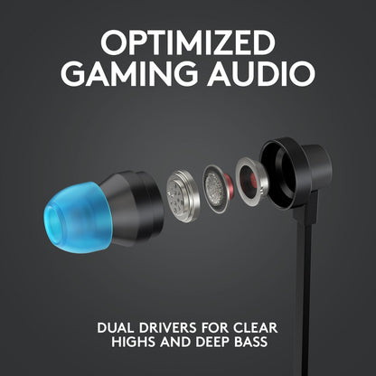 LOGITECH G333 Gaming Earphones with Mic and Dual Drivers