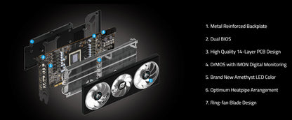 PowerColor Hellhound Radeon RX 7800 XT 16GB GDDR6, PCI Express 4.0 x16, ATX Graphics Card (RX7800XT 16G-L/OC)