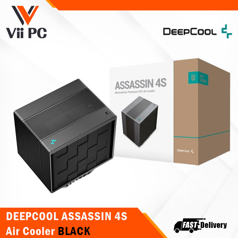 DeepCool ASSASSIN 4S CPU AIR COOLER Single center 140mm FDB Fan, 7 Copper Heat Pipes, Quiet/Peformance Mode Switch (BLACK/WHITE)
