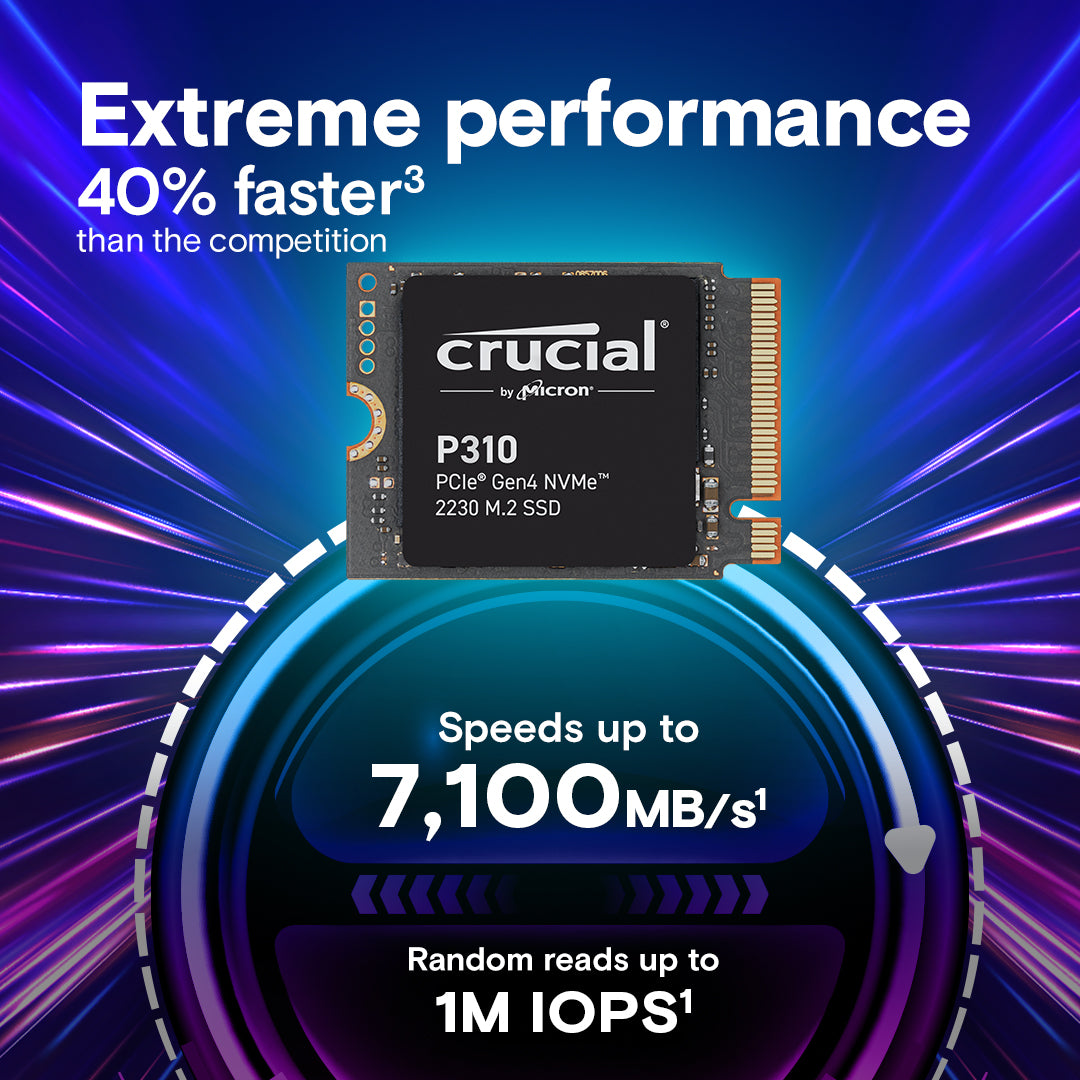 Crucial P310 (500GB/1TB/2TB) PCIe Gen4 NVMe 2230 M.2 SSD