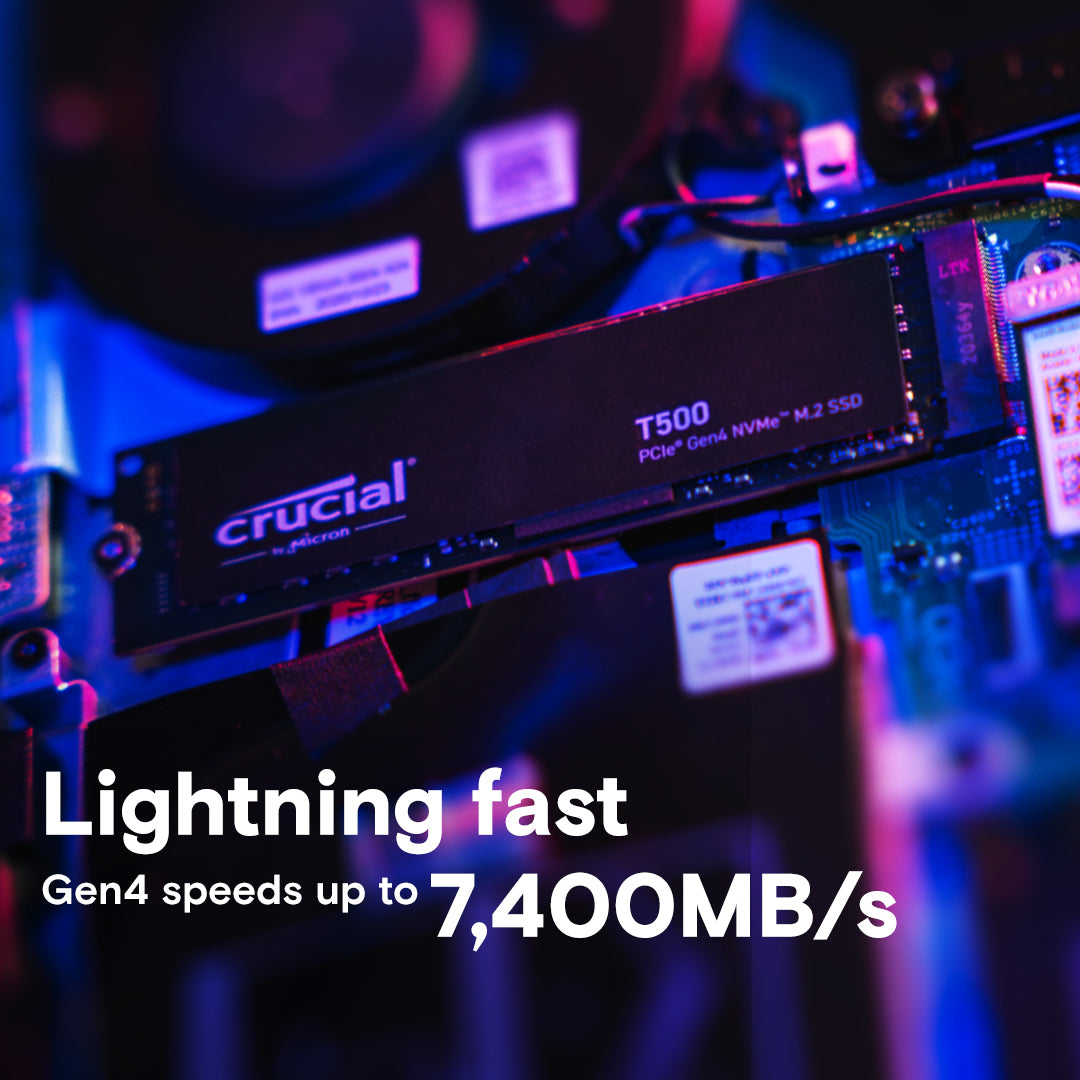 Crucial T500 (1TB/2TB/4TB) PCIe Gen4 NVMe M.2 SSD