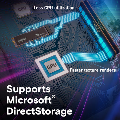 Crucial T500 (1TB/2TB/4TB) PCIe Gen4 NVMe M.2 SSD